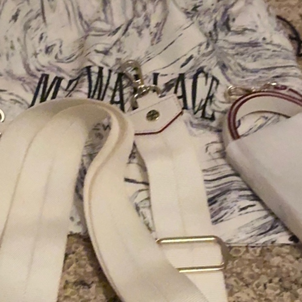 MZ Wallace White Quilted Bag with Drawstring Closure - Picture 6 of 10